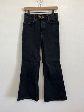 & other stories High-Rise Black Flare Jeans for Women Size 8
